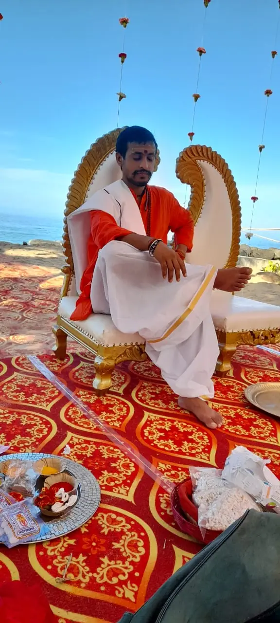 Pandit performing Puja ritual